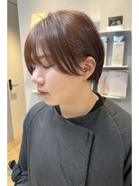 ベルベットヘア 千早店(Velvet hair) オレンジブラウン×マッシュショート　【福岡聖容】