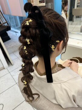 ヘアメイク マリア 福岡天神西通り(hair make MARIA) 高め×あみおろし