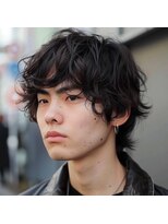 ヘアメイク リーフ 茂原店(HAIRMAKE Leaf)&nbsp;マッシュウルフカット/波巻きパーマツイストパーマ/メンズパーマ