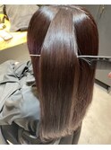 艶髪 暗めラベンダー ボルドー パープルグレー