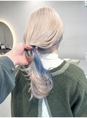 ミルクティーベージュダブルカラーグレージュカラーハイライト