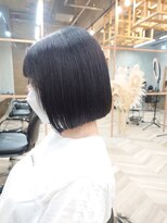 ピンク バイ アンジェリカ 瓢箪山店(PINQ by ANGELICA) #PINQ #ぷつっとボブ #ミニボブ #ブルーブラック