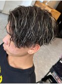 波巻きパーマメンズパーマメンズヘアツーブロックツイストパーマ