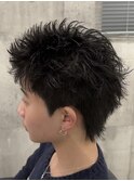 スパイキーショート無造作アクティブショート短髪ツイスパ