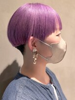 オーク 学芸大学(OAK)&nbsp;ラベンダーグレージュ ピンクラベンダー 刈り上げマッシュ