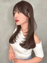 ロンド ジュルード 名古屋(Lond jeloud) 大人上品な顔まわりレイヤー 前髪 学割 縮毛矯正 ブリーチなし