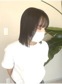 大人可愛い◎切りっぱなしボブ×小顔カット