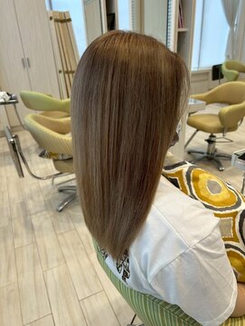 ビス フルール 日暮里店(Vis fleur) ロングヘア/ダブルカラー/ベージュカラー