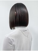ボブミディアムショート前髪カット暗めカラー_ba566931