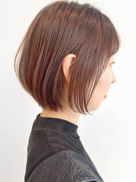 セイドット リー(Say. Ree) say.ショートボブひし形ショートダークレッドコーラルオレンジ