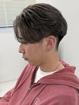 カット　ワンカラー　透明感カラー　オリーブベージュ