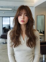 クレビア 名古屋(CreBiA)&nbsp;顔まわりカット/レイヤーカット/ミルクティーベージュ