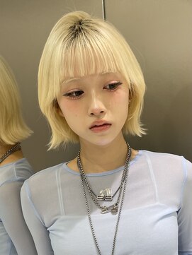 サンドイエナ 横浜店(sand yena) くびレイヤーボブルフネビージュ小顔ワンレンこなれミディ