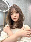 ミディアムハッシュカット垢抜けヘア