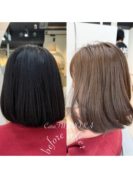 カラ フクオカ(Cara FUKUOKA) 【初カラー♪】ヘーゼルベージュ《★福岡透明感カラー★》