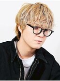 ハイトーン ブリーチ 波巻きパーマ マッシュ ニュアンスパーマ