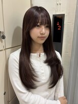 ヘアアンドメイク シークネクスト(HAIR&MAKE SeeK NEXT) 顔まわりレイヤー×チェリーブラウンカラー