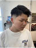 メンズカットフェードスキンフェードアップバングショート