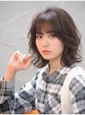 外ハネボブ×透明感グレージュ