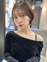 ミィ 浦和(mee)&nbsp;透明感カラー ボブ 前髪 ショート カラー ブリーチ&カラー