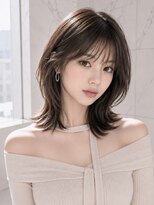 ユーフォリア 銀座(Euphoria)&nbsp;ミルクベージュツーウェイバングミディアムレイヤーカット