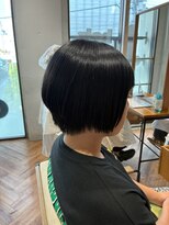 ヘアーショップ エヌアンドエー 越谷店(hair shop N&A)&nbsp;首元すっきりまとまる艶髪ナチュラルショートボブスタイル