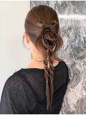 ロング結婚式ヘアアレンジ韓国_ba597853