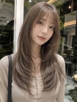 ユウヘアー 師勝店(U Hair)&nbsp;レイヤーカット+ミルクティーベージュ