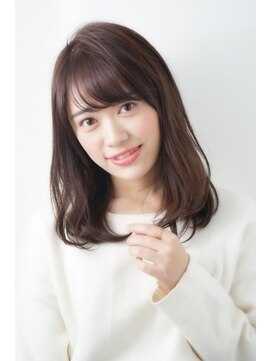 ネオリーブ クーロ(Neolive curro) 暗髪ピンクアッシュ×くせ毛風無造作ミディアム