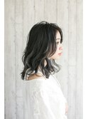 透け感×暗髪グレー