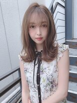 マリアバイアフロート(Maria by AFLOAT)&nbsp;【重山】アッシュブラウン厚めバング毛先パーマ外ハネボブ