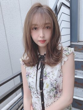 マリアバイアフロート(Maria by AFLOAT) 【重山】アッシュブラウン厚めバング毛先パーマ外ハネボブ