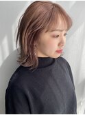 大人かわいいフリンジウェーブ前髪ボブ