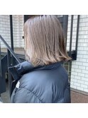 透明感カラー 切りっぱなしボブ