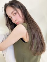 ルービック 難波(Rubik's)&nbsp;ブリーチなし暗髪透明感カラー/ゆるふわデジタルパーマ