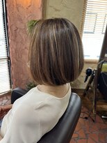 ロッソバイアルター 鎌取(ROSSO by aL-ter)&nbsp;シンプルボブ＋ハイライトカラー