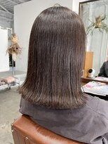 アオゾラヘアーカミノウラ(AOZORA HAIR kaminoura) 切りっぱなしナチュラルブラウン