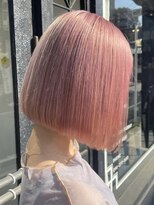 カムジーヘッドカミノウラ(COMEGHEAD KAMINOURA)&nbsp;ダブルカラーピンクベージュベージュカラーケアブリーチミニボブ