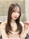 韓国風/レイヤー/小顔/前髪カット/髪質改善/グレージュ/透明感