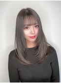 【レイヤー/髪質改善カラー/グレージュ/オリーブグレージュ】