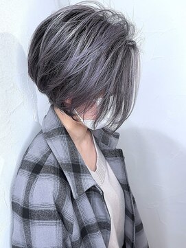 ブレイズヘアー(BLAZEhair) 【クール系女子】ホワイトバレイヤージュ×ブリーチ2回