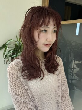 ラミエ バイ メルト 吉祥寺(lamie by melt) 【小川】ピンクブラウン/ピンクベージュ/パーマ風スタイリング