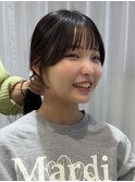 ◎美髪カールグレージュロングセミディ似合わせ前髪