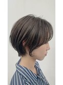 大人可愛いひし形ハンサムショートボブ前下がり