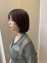 バイオレット 栄店(Violet)&nbsp;ミニボブ ぱっつん 夏カラー ラベンダー グレージュ HR-125