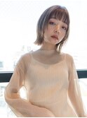 デザインカラー/レイヤーカット/ウェットヘア/オリーブベージュ