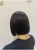 透明感切りっぱなしボブ