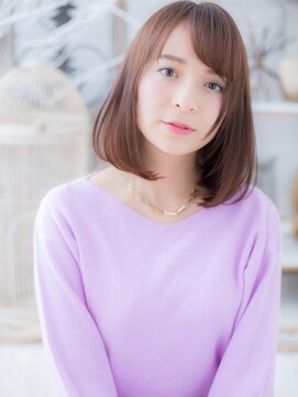 モッズヘア 越谷(mod's hair) 大人可愛いシースルーバング切りっぱなしボブc7越谷20代30代40代