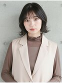 外ハネボブ×シースルーバング