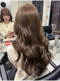 韓国ヘアーレイヤーカット柔らかい透明感カラーダブルカラー